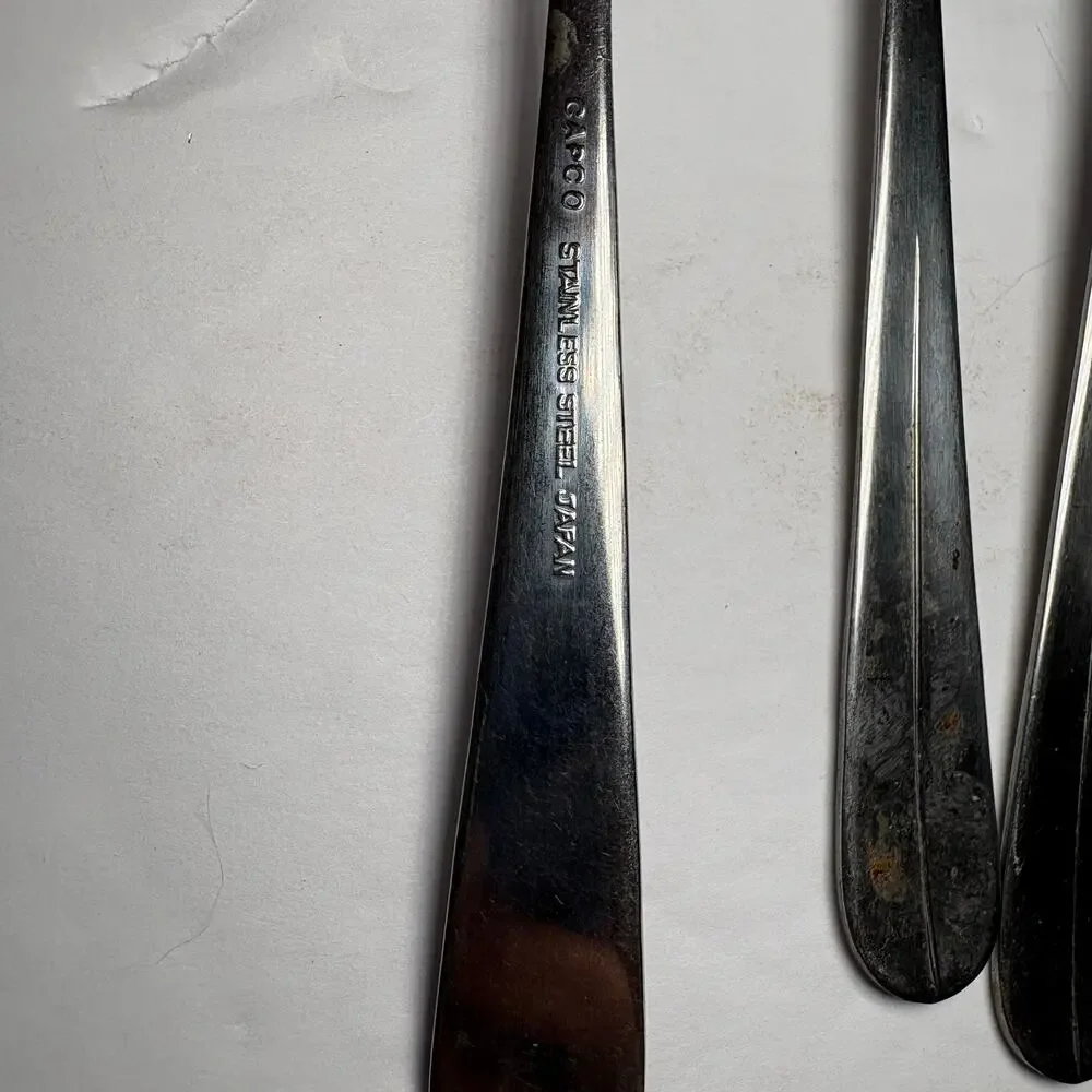 Vintage Capco Set of 7 Stainless Steel Fondue Appetizer Forks 6.25